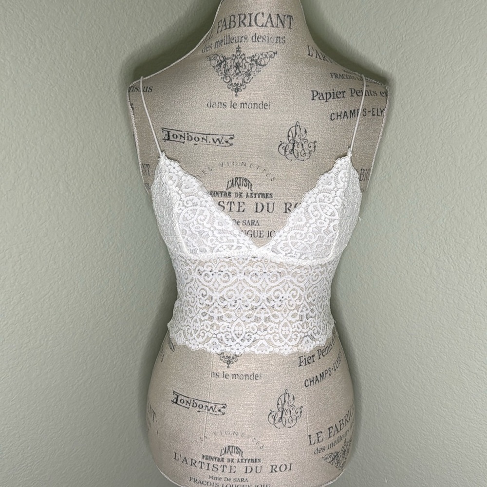 VICI Collection White Lace Bralette